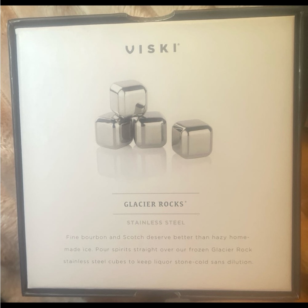 Viski Crystal Glasses and Glacier Rocks Set - Picture 3 of 8